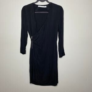 & Other‎ Stories Faux Wrap Ruched Zipper Dress Sz 4